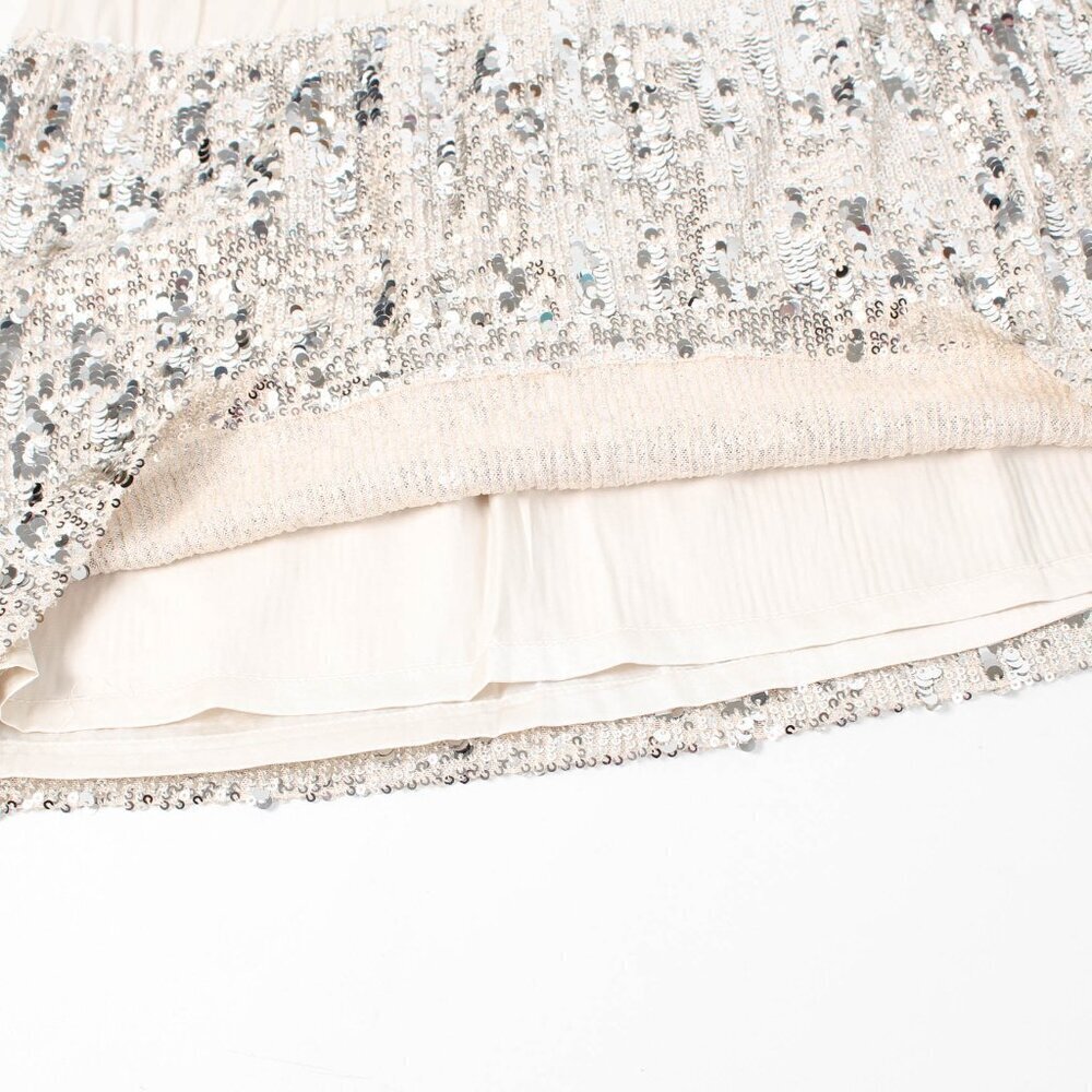 Boohoo Sequin Satin Waistband Mini Skirt - Size 10 - NWT - Picture 6 of 10